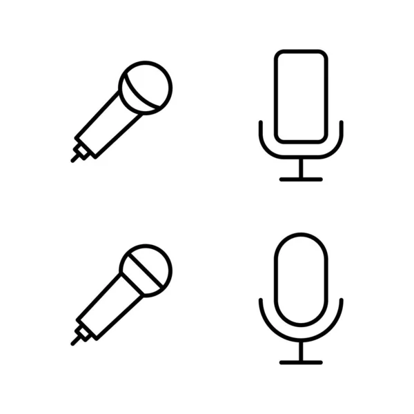 Mikrofon Ikon Vektor Karaoke Tegn Symbol – Stock-vektor