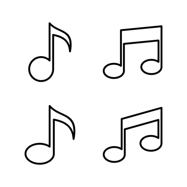 音楽アイコンベクトル 音符の記号と記号 — ストックベクタ