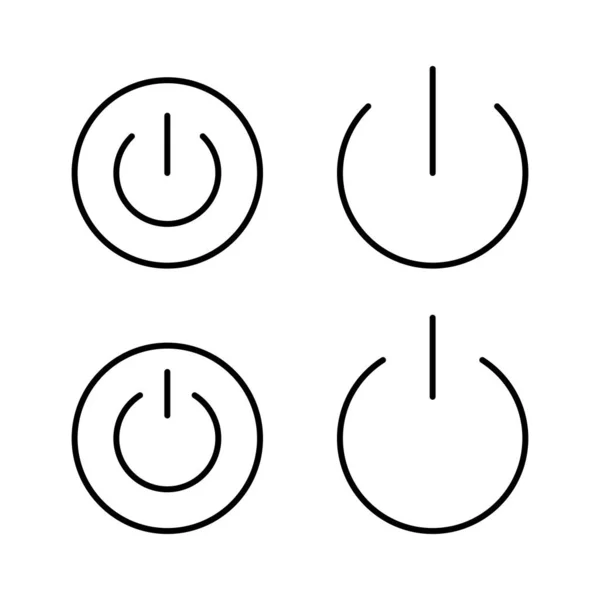 Vecteur Icône Alimentation Power Switch Signe Symbole Énergie Électrique — Image vectorielle
