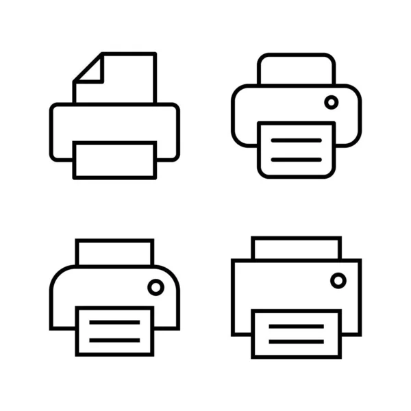 Imprimir Vetor Ícone Sinal Impressora Símbolo — Vetor de Stock