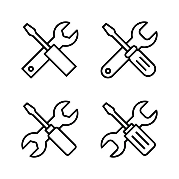 Repair Tools Icon Vector Tool Sign Symbol Vectorting Icon Wrench — Stock Vector