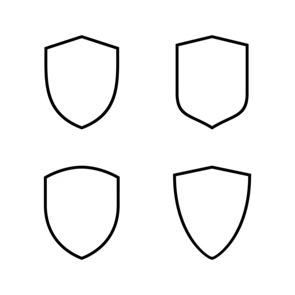 Vecteur Icône Bouclier Icône Protection Signe Symbole Sécurité — Image vectorielle