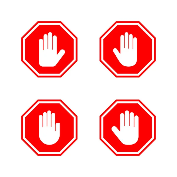 Icon Vektor Stoppen Stoppschild Stoppschild Und Symbol Stoppschild Nicht Mit — Stockvektor