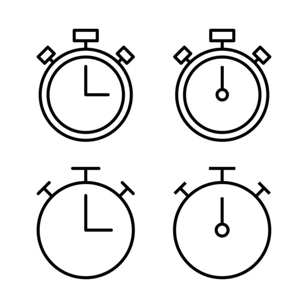 Stoppur Ikonen Vektor Timertecken Och Symbol Nedräkningsikonen Tidsfrist — Stock vektor