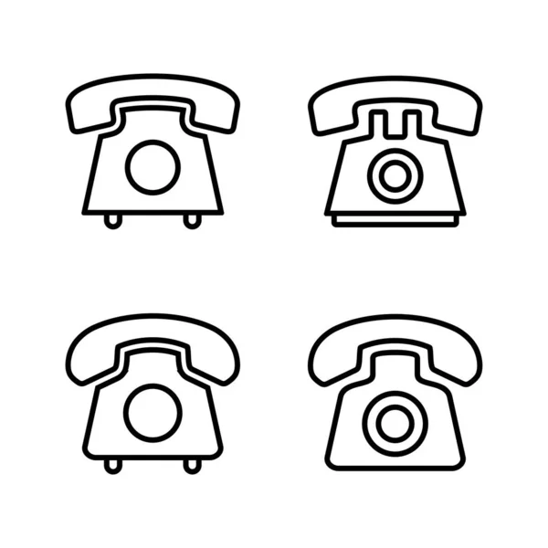 Vetor Ícone Telefone Sinal Telefone Símbolo —  Vetores de Stock