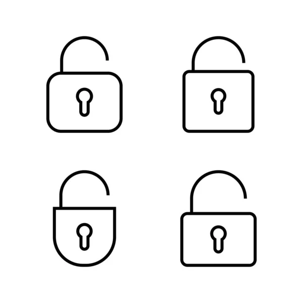 Unlock Icon Vector Unlock Sign Symbol Unlocked Padlock Icon — Stock Vector