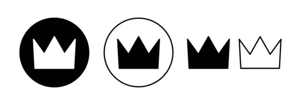 Вектор Иконок Короны Веб Мобильного Приложения Знак Короны Символ — стоковый вектор