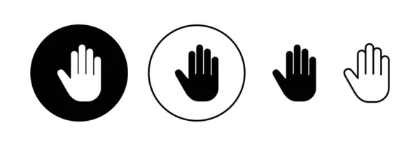 Hand Icon Vector Web Mobile App Hand Sign Symbol Hand — Vettoriale Stock