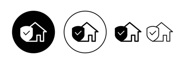 Vecteur Icône Assurance Habitation Pour Application Web Mobile Signe Symbole — Image vectorielle