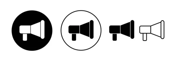 Wektor Ikony Megafon Dla Aplikacji Internetowych Mobilnych Znak Symbol Głośnika — Wektor stockowy