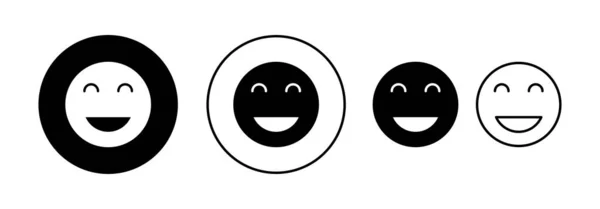 Vetor Ícone Sorriso Para Web Aplicativo Móvel Ícone Emoticon Sorriso — Vetor de Stock