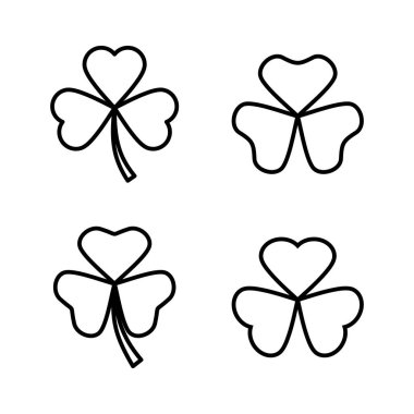 Yonca simgesi vektörü. Yonca işareti ve sembol. dört yapraklı yonca simgesi.