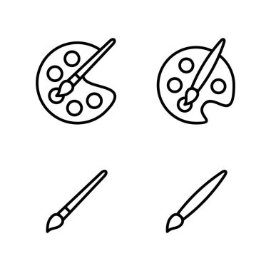 Simge vektörünü boya. Boya fırçası işareti ve sembol. boyama silindiri vektörü