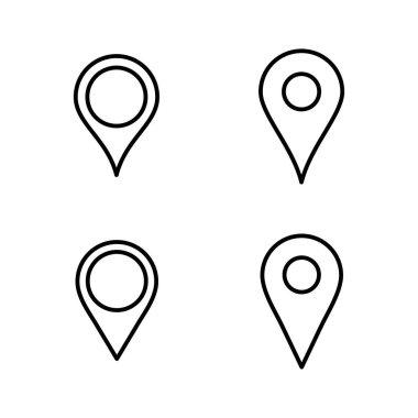 Pin simgesi vektörü. Yer işareti ve sembol. hedef simgesi. harita iğnesi