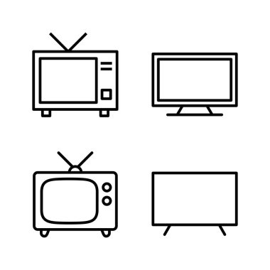 Televizyon ikonu vektörü. televizyon işareti ve sembol