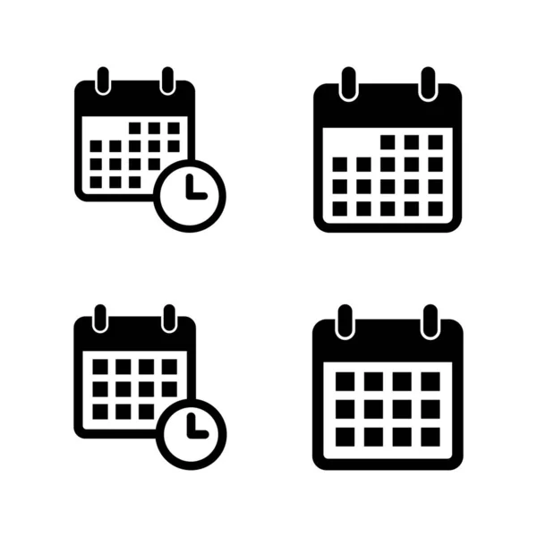 日历图标向量 日历的标志和符号 附表图标符号 — 图库矢量图片
