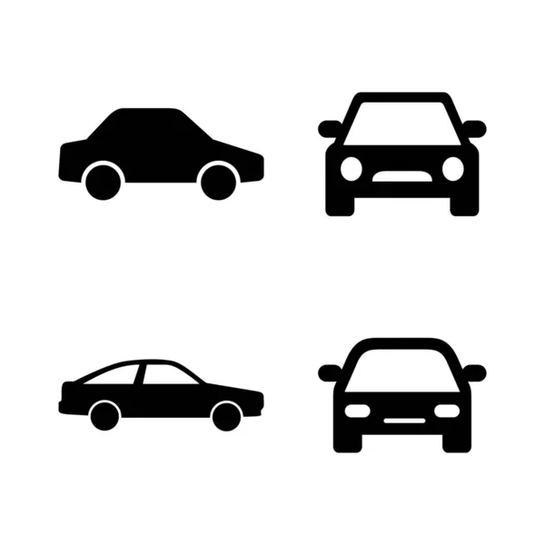 Wektor Ikony Samochodu Znak Symbol Samochodu Mały Sedan — Wektor stockowy