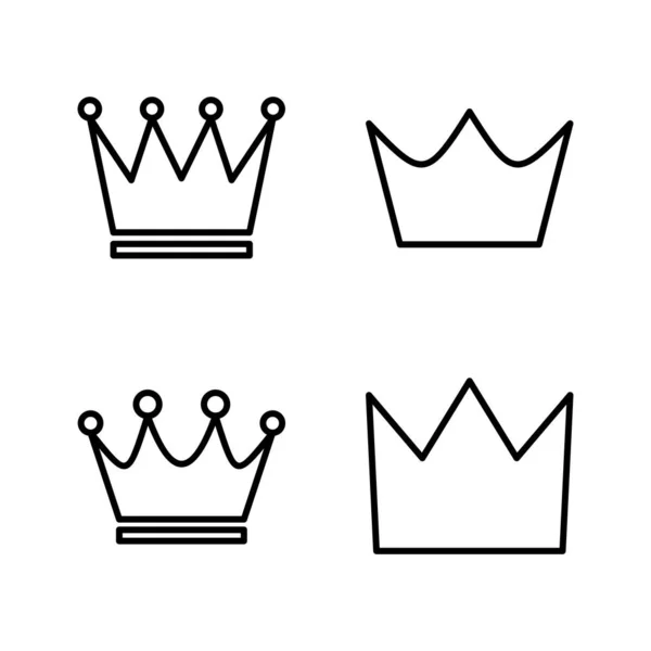 Icona Della Corona Vettore Segno Simbolo Della Corona — Vettoriale Stock