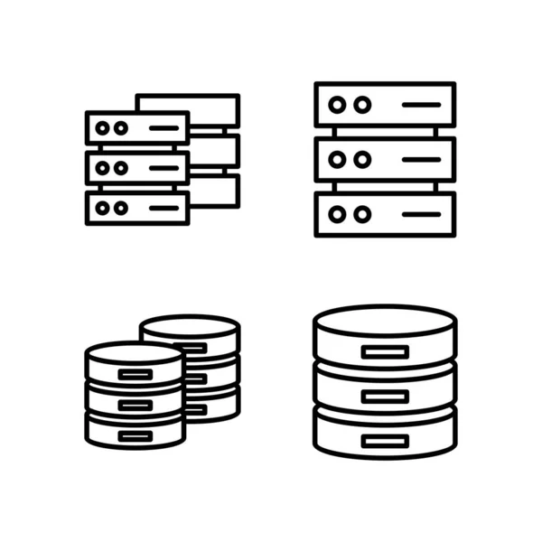 Database Icoon Vector Databankteken Symbool — Stockvector
