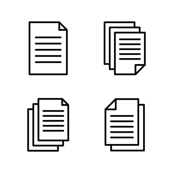 Document Icoon Vector Papieren Teken Symbool Dossier Icon — Stockvector