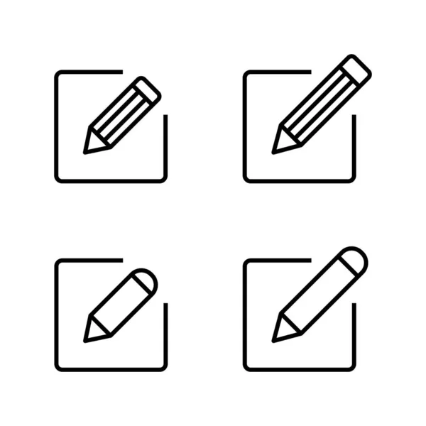 Editar Vector Icono Editar Signo Símbolo Del Documento Editar Icono — Vector de stock