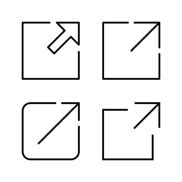 Зовнішній Вектор Піктограми Посилання Знак Посилання Символ Символ Гіперпосилання — стоковий вектор