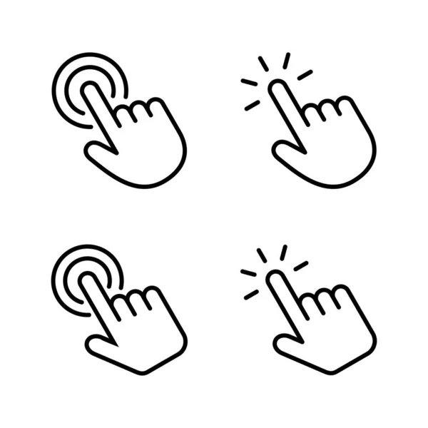 Hand Click Icon Vector Pointer Sign Symbol Hand Cursor Icon — Stock Vector