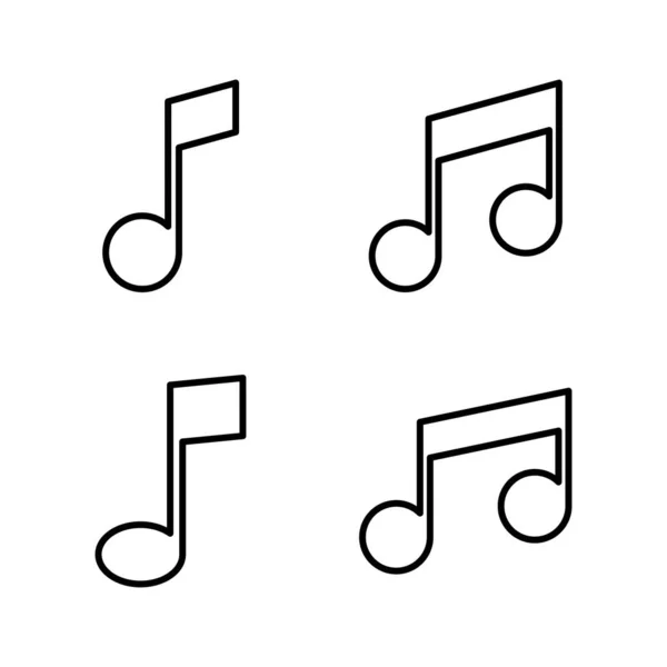 Musik Icon Vektor Notenzeichen Und Symbol Beachten — Stockvektor