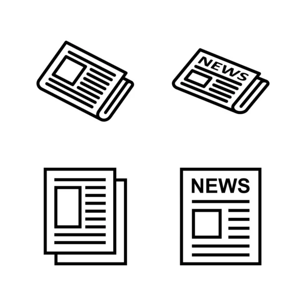 报纸图标向量 报纸符号和符号 — 图库矢量图片