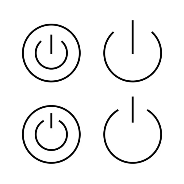 Vecteur Icône Alimentation Power Switch Signe Symbole Énergie Électrique — Image vectorielle