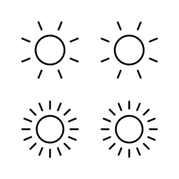 太陽のアイコンベクトル 明るさのサインとシンボル — ストックベクタ