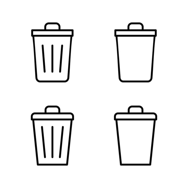 Trash Symbol Vektor Mülleimer Symbol Zeichen Und Symbol Löschen — Stockvektor