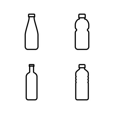 Şişe ikonu vektörü. şişe işareti ve sembol