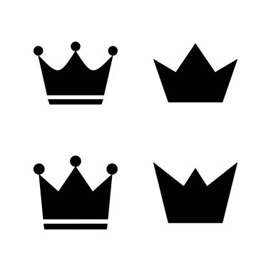 Crown ikon vektörü. taç işareti ve sembol