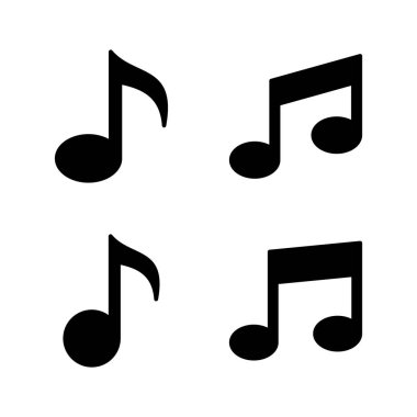 Müzik ikonu vektörü. nota işareti ve sembol