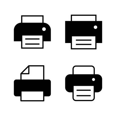 Simge vektörünü yazdır. yazıcı işareti ve sembol