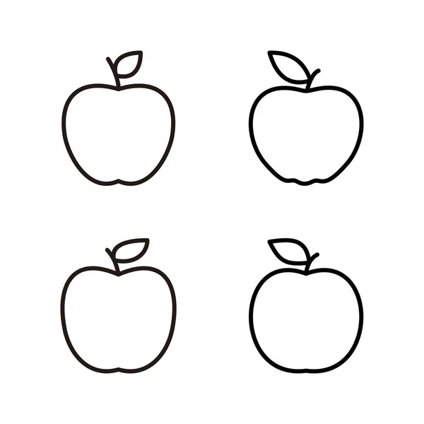Vetor Ícone Apple Sinal Apple Símbolos Para Web Design — Vetor de Stock