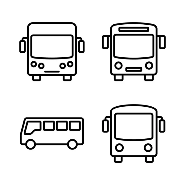 总线图标向量 公共汽车标志和符号 — 图库矢量图片