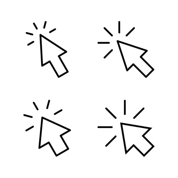 Cliquez Sur Icône Vecteur Pointer Flèche Signe Symbole Icône Curseur — Image vectorielle