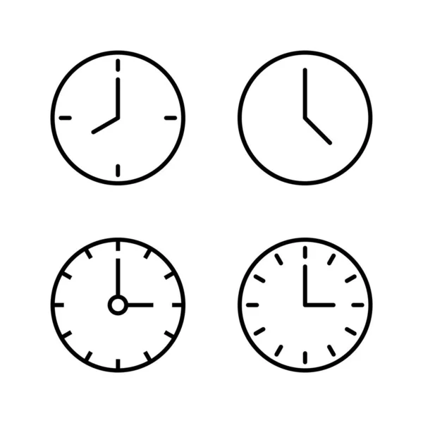 Vetor Ícone Relógio Sinal Tempo Símbolo Ícone Relógio — Vetor de Stock