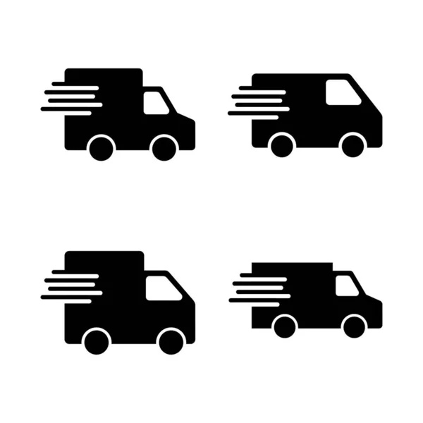 Φορτηγό Παράδοσης Διάνυσμα Σημάδι Και Σύμβολο Φορτηγού Παράδοσης Εικονίδιο Γρήγορης — Διανυσματικό Αρχείο