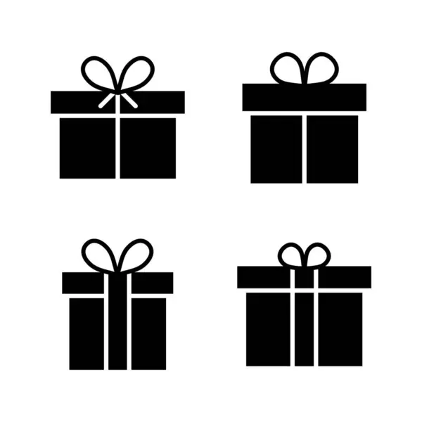 Вектор Піктограми Подарунка Подарунковий Знак Символ Подарунок День Народження — стоковий вектор