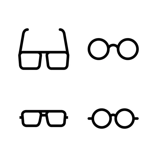 Glasses Icon Vector Glasses Sign Symbol — Stock Vector