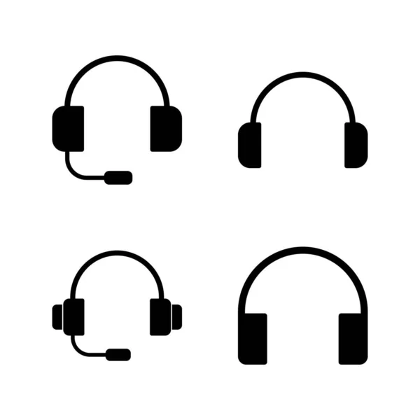 Vecteur Icône Casque Signe Symbole Headvector — Image vectorielle
