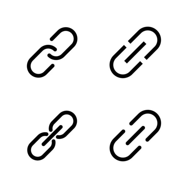 Połącz Wektor Ikony Znak Symbol Łańcucha Hiperłącza — Wektor stockowy