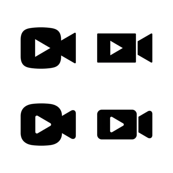 Video Icon Vektor Videokamera Zeichen Und Symbol Filmschild Kino — Stockvektor