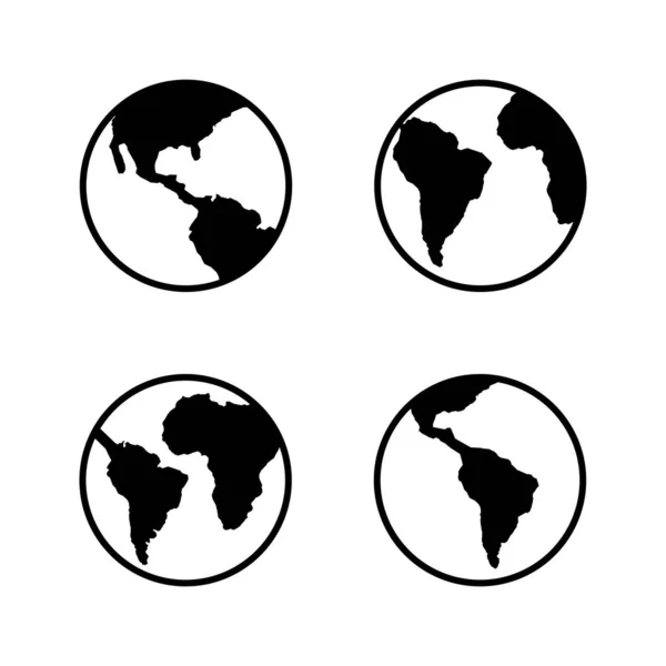 Carte Monde Vecteur Signe Symbole Worldmap Icône Globe — Image vectorielle