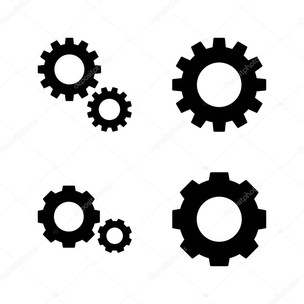 Setting icon vector. Cog sign and symbol. Gear Sign