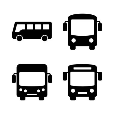 Otobüs simgesi vektörü. otobüs işareti ve sembol