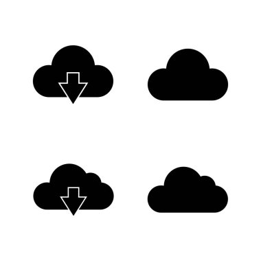 Bulut simgesi vektörü. bulut işareti ve sembol